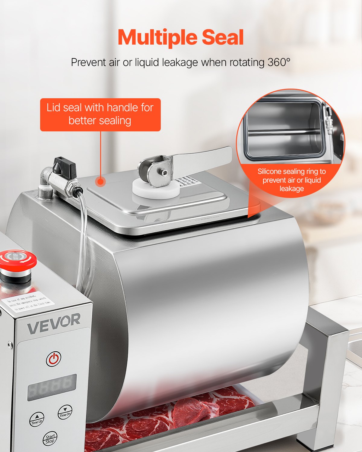 VEVOR Vacuum Marinator Tumbler – 10L Load, -50kPa Pressure