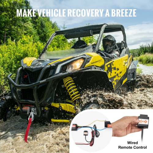 3000lbs 12V Off Road Accessories 4WD Vehicles Electric Winch With Synthetic Rope