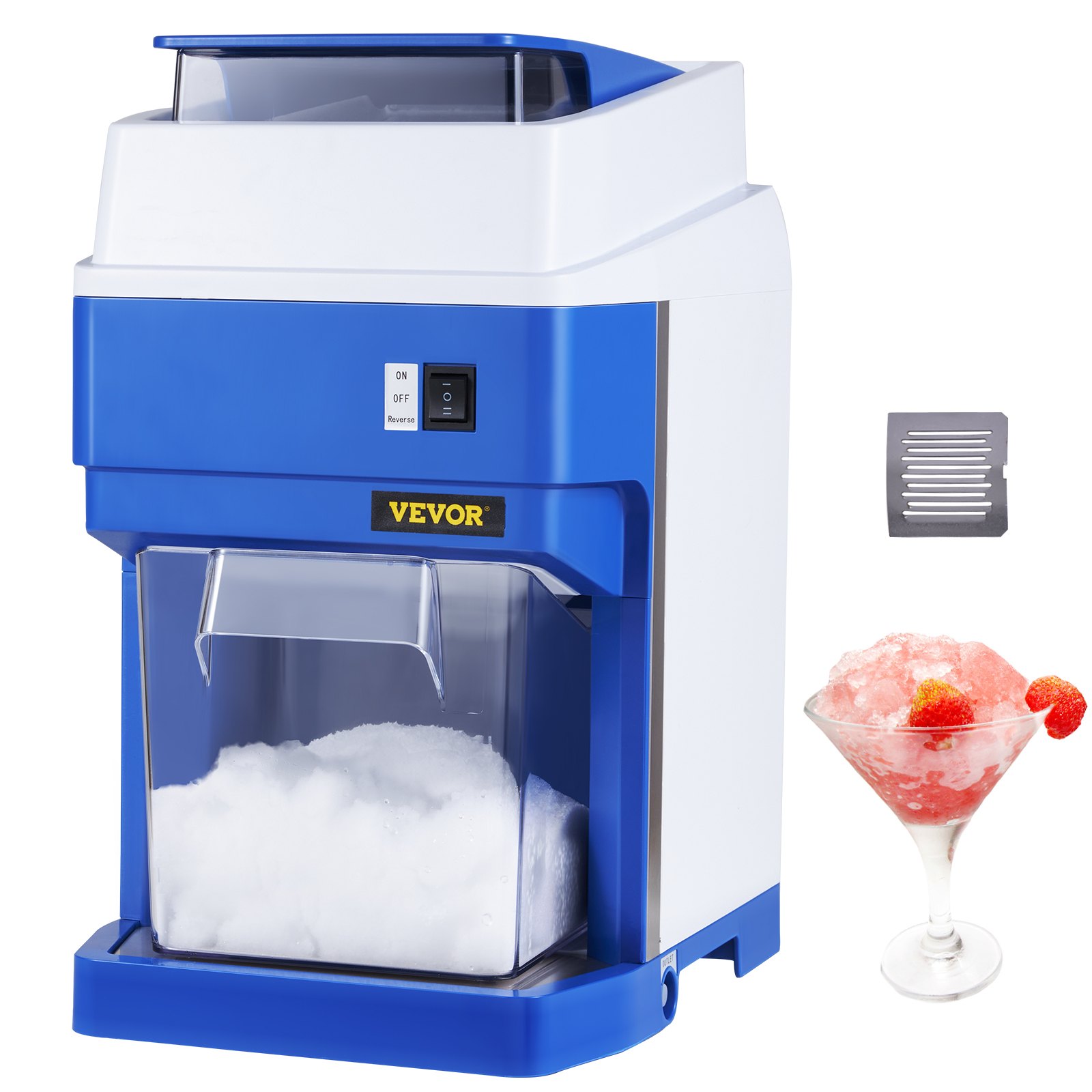 Ice Shaver Motor Rotation VEVOR Commercial Ice Shaver Crusher, 265lbs Per Hour Electric Snow Cone ...