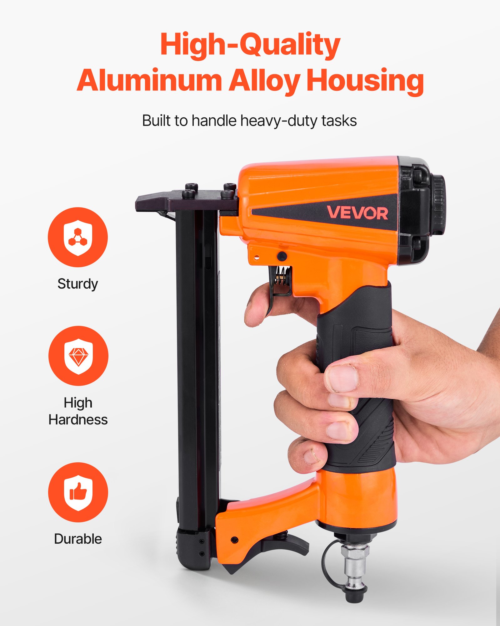 VEVOR Air Compressor Staple Gun – 21G, 100pcs, 70-110 PSI