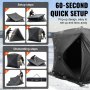 FDFDF 3-4 Person Ice Fishing Tent Portable Waterproof Pop-up Insulated Camping Ice Fishing Shelter,Thermal Ice Fishing Shanty with Detachable Ventilation Windows Zippered Door