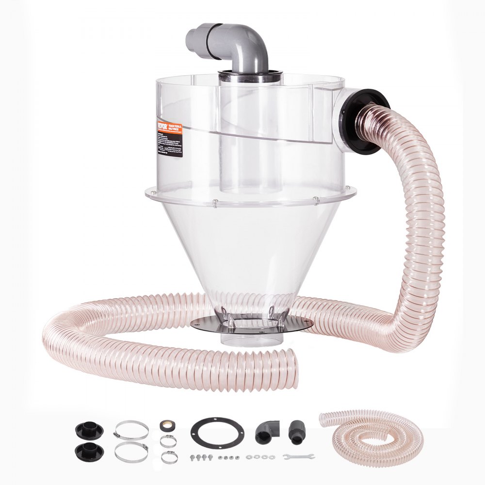 VEVOR 4 Inch Cyclone Dust Separator - 99.6%, 5-Step