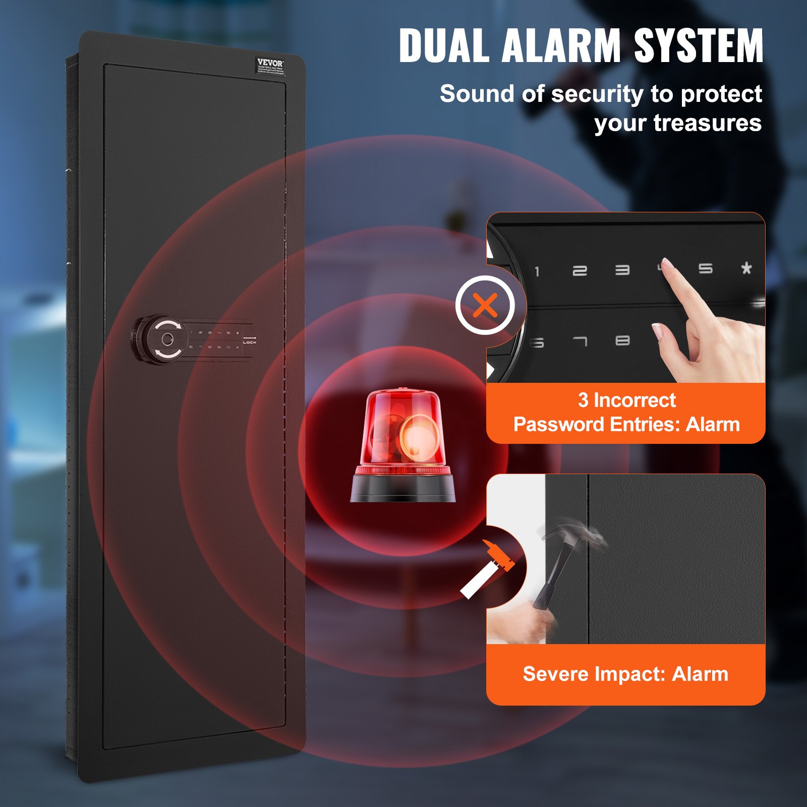 VEVOR In-Wall Gun Safe — Unique Dual-Lock Design