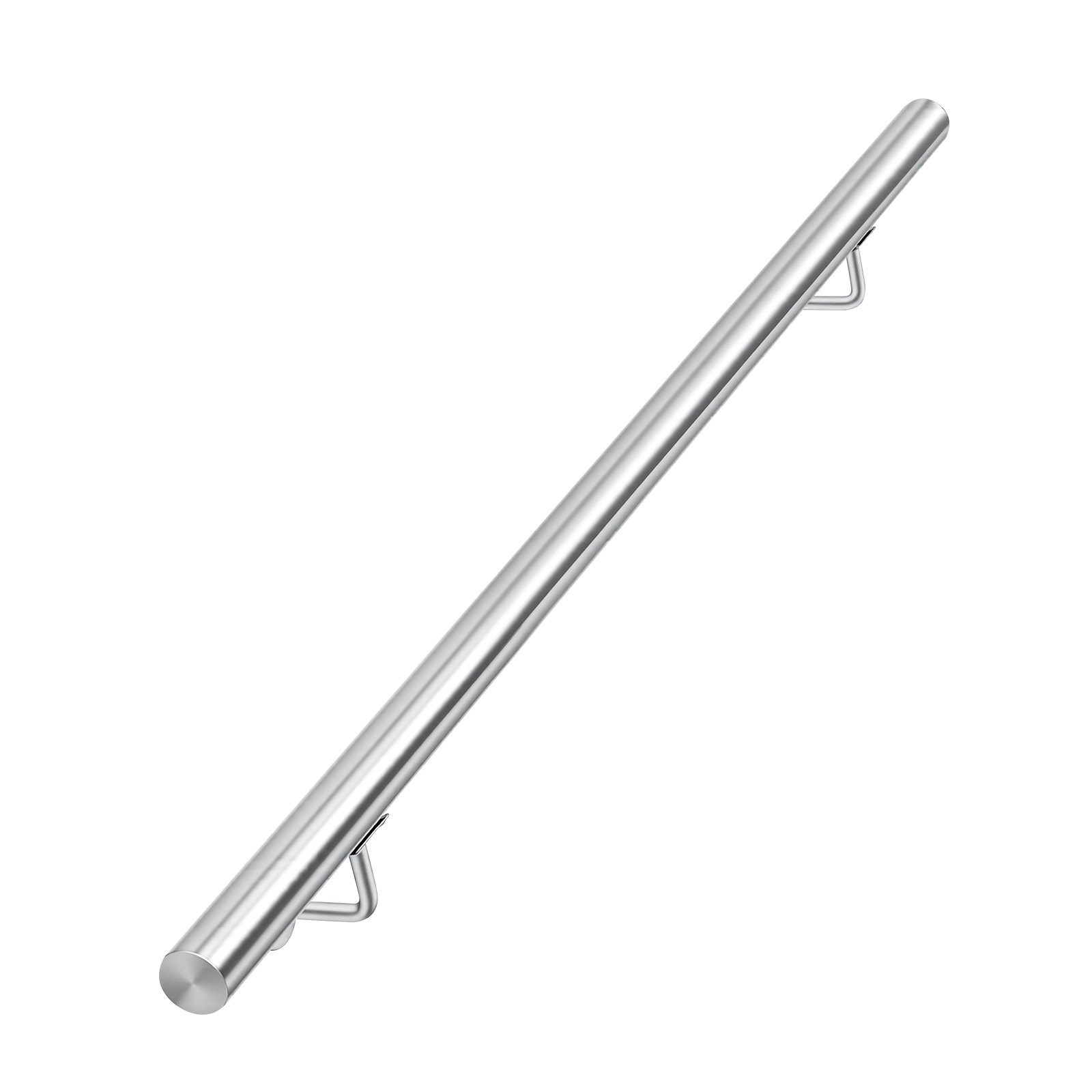 Ss Metal Hand Railing VEVOR Wall-Mounted Stair Handrail, 3.9 ft 250 lbs Load Metal Railing ...