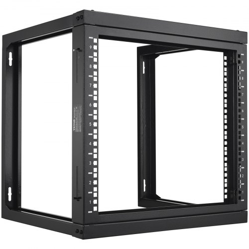 Mounted Network Rack VEVOR 9U Wall Mount Rack 150 lbs/68.04 kg Open Frame Server Network ...