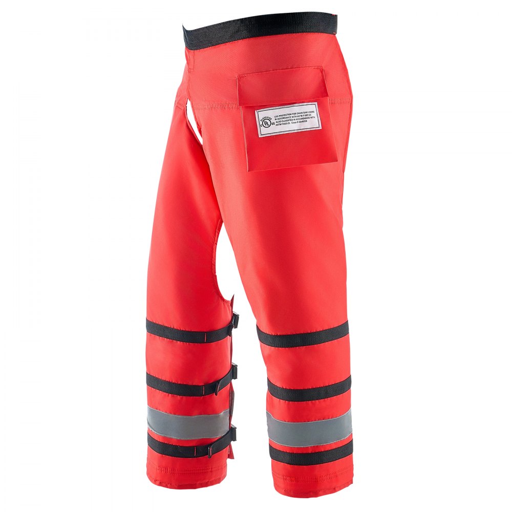 VEVOR Chainsaw Safety Chaps - Class D, 8 Layers Wrap