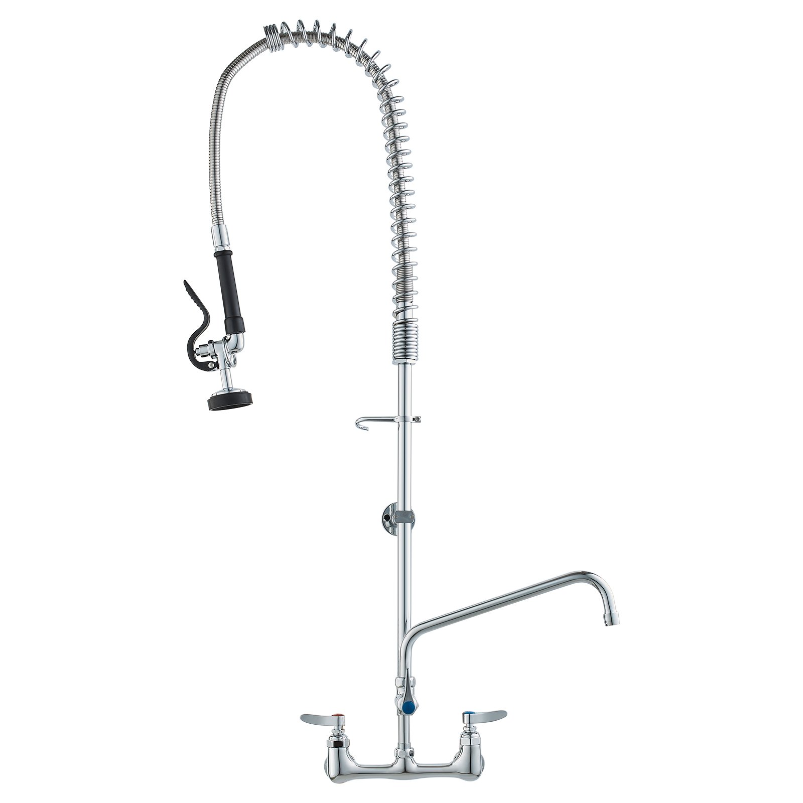 VEVOR Commercial Faucet With Pre-Rinse Sprayer, 8" Adjustable