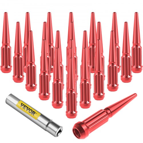VEVOR M14x1.5 Spike Lug Nuts, 24 PCS Chrome Spiked Lug Nuts 14mmx1