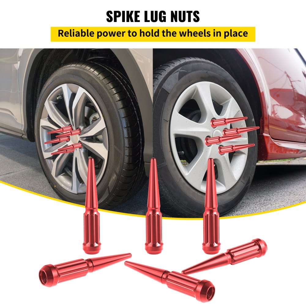 Red spike lug nuts deals for chevy silverado