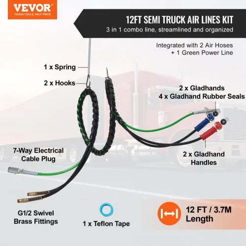 VEVOR Semi Truck Air Lines Kit – Brake System Ready
