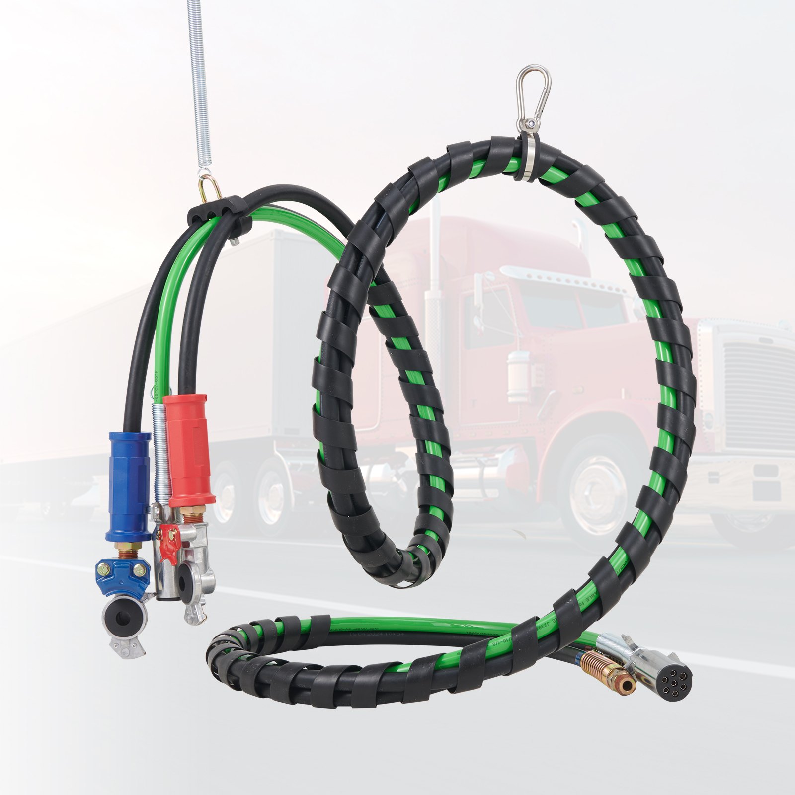 VEVOR 15FT Semi Truck Air Lines Kit, 3-in-1 Air Hoses & ABS Power Line