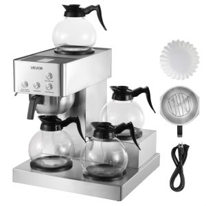VEVOR Commercial Drip Coffee Maker, 12 Cups Coffee-Maker Machine with 4 ...