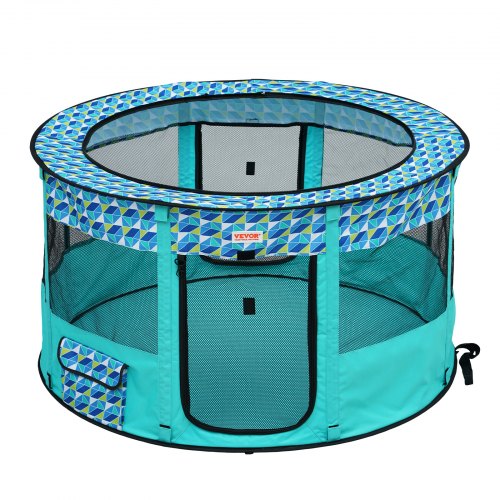 PET 7cm×5m 125cm/loop 旷野池林 VEVOR Foldable Pet Playpen, 44'' x 44'' x 24'' Portable Dog