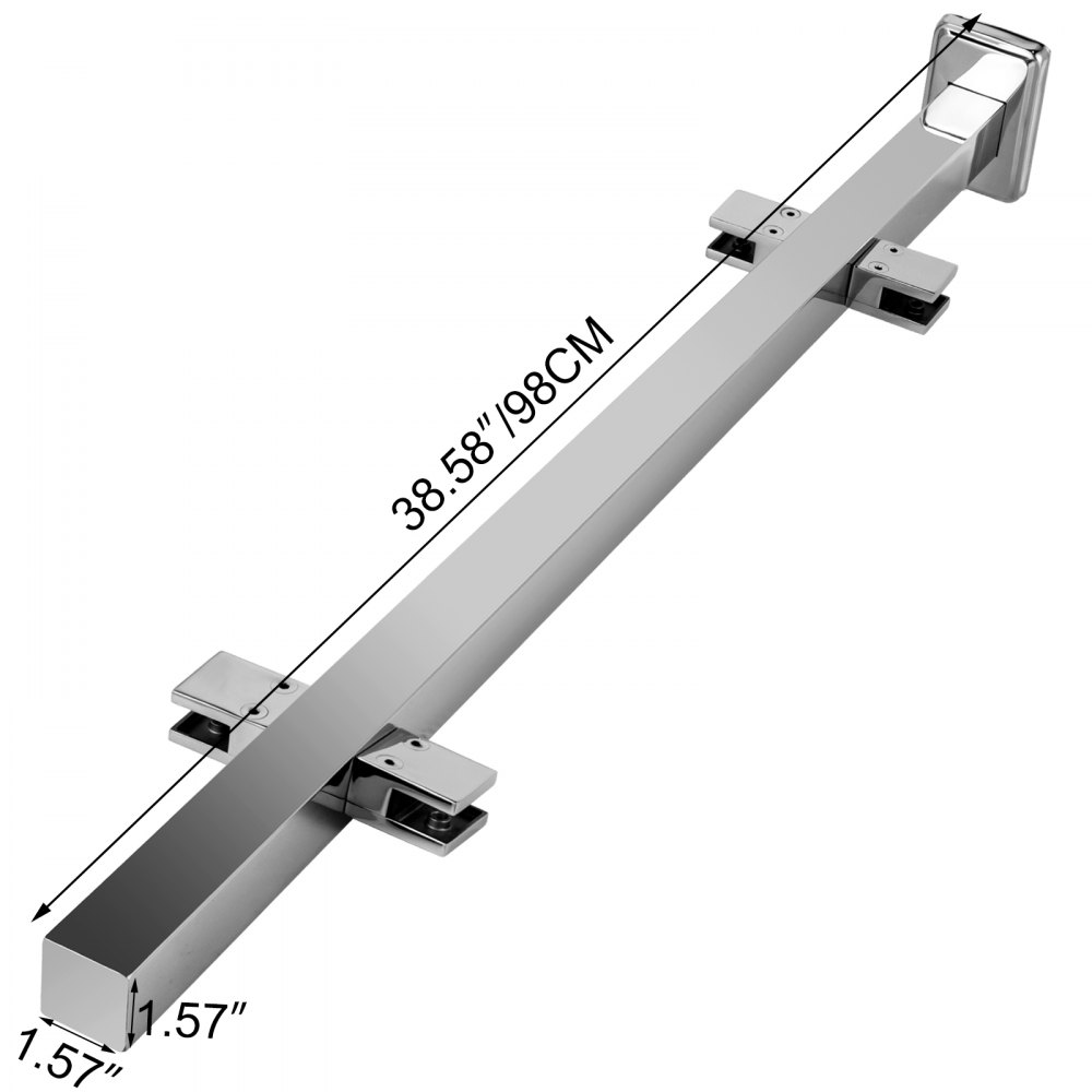 Vevor Balustrade Railing Posts Glass Railing 38.58in Stainless Steel ...