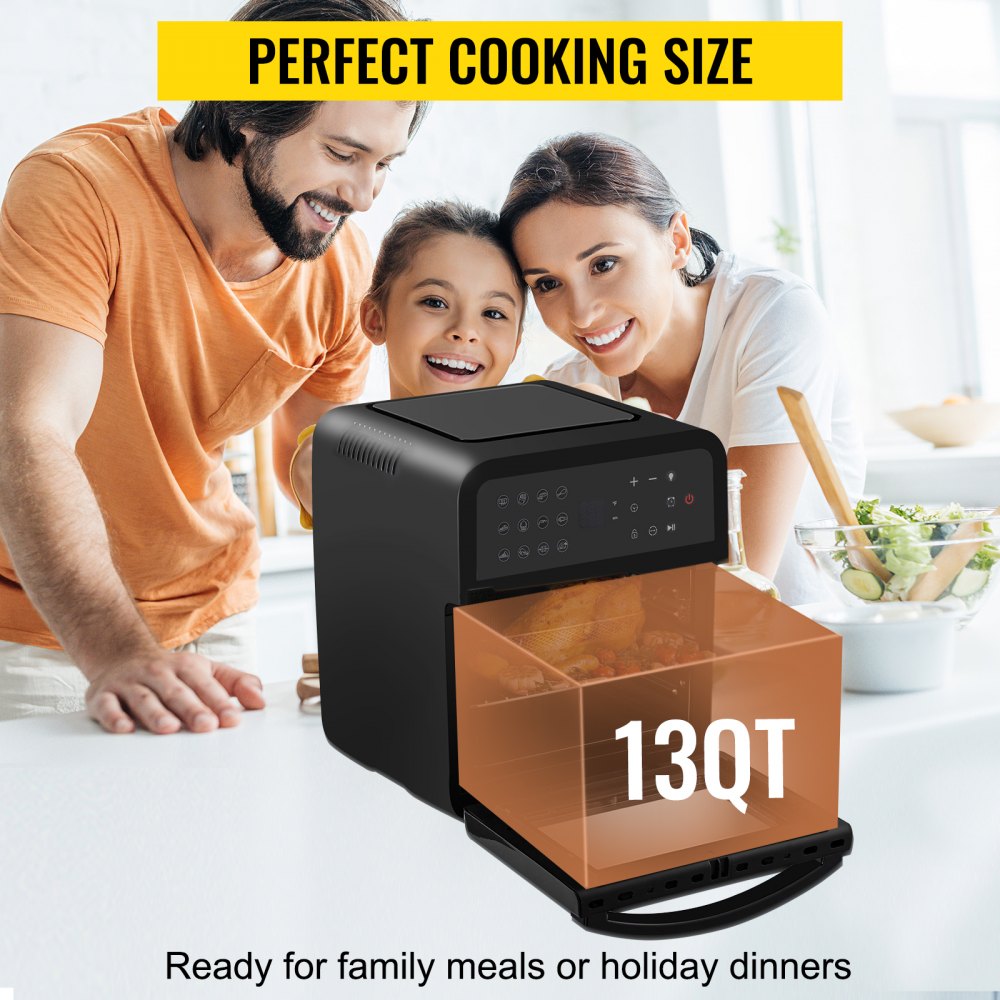 VEVOR 13QT Air Fryer Oven, 1700W Electric Air Fryer Toaster Oven ...