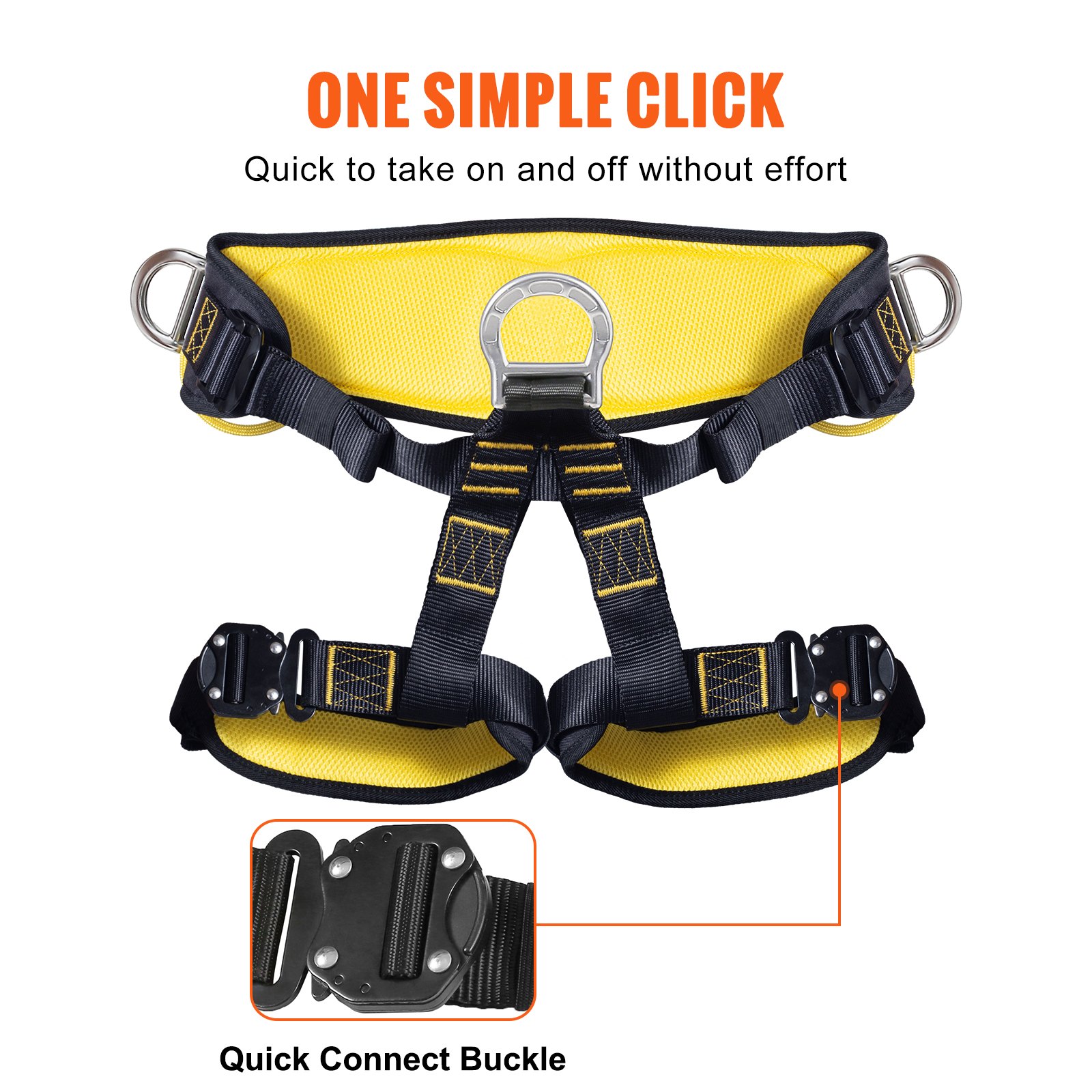 VEVOR Half Body Safety Harness, Tree Climbing Harness with Added
