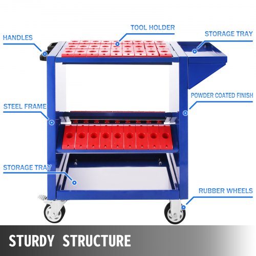 Bt30 Cnc Tool Trolley Cart Holders Toolscoot 4 Wheels Storage