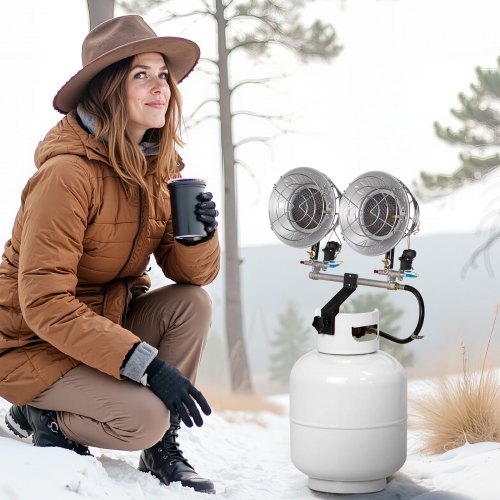 VEVOR Radiant Tank Top Heater – 30000 BTU, 750 FT², QCC1