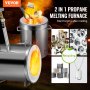 12KG propane melting furnace kit with stainless steel