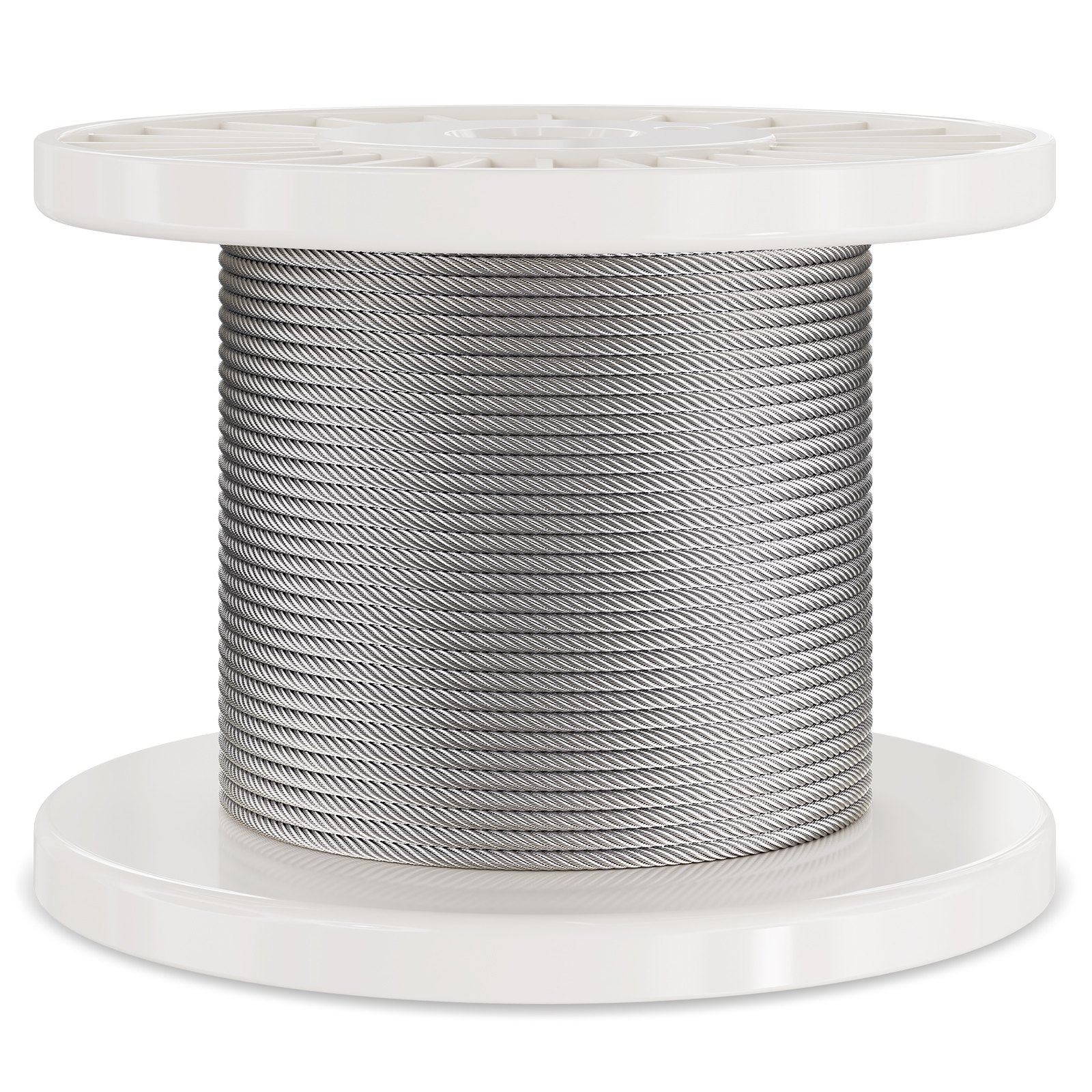 VEVOR Stainless Steel Wire Rope — 100 ft 7x7 Strands