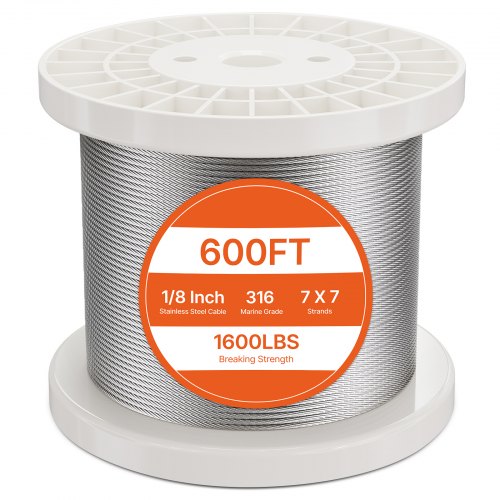 VEVOR Stainless Steel Wire Rope Kit – 1/8