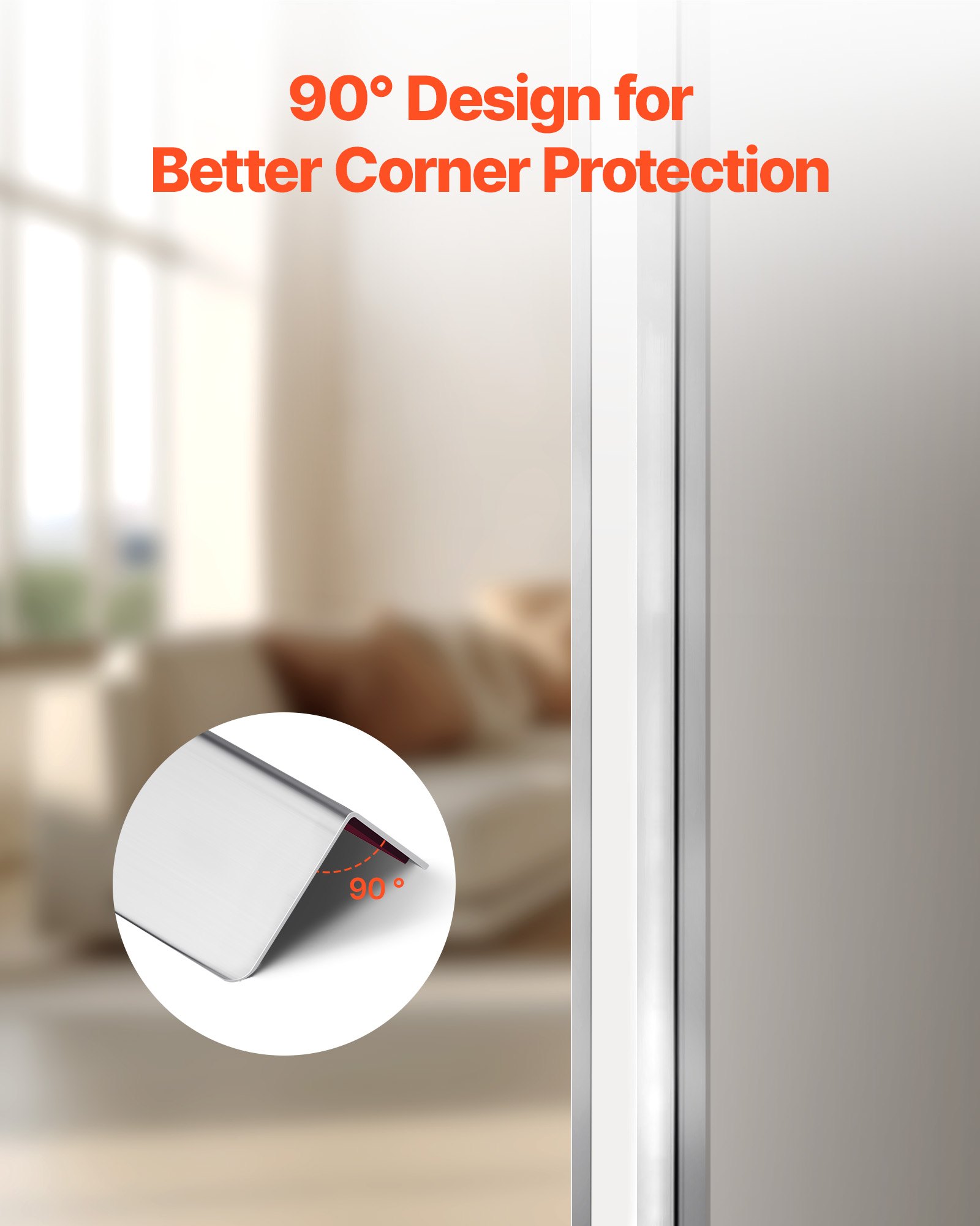 VEVOR Stainless Steel Wall Corner Protector, 38 x 38 x 1217 mm, 10 Pack ...