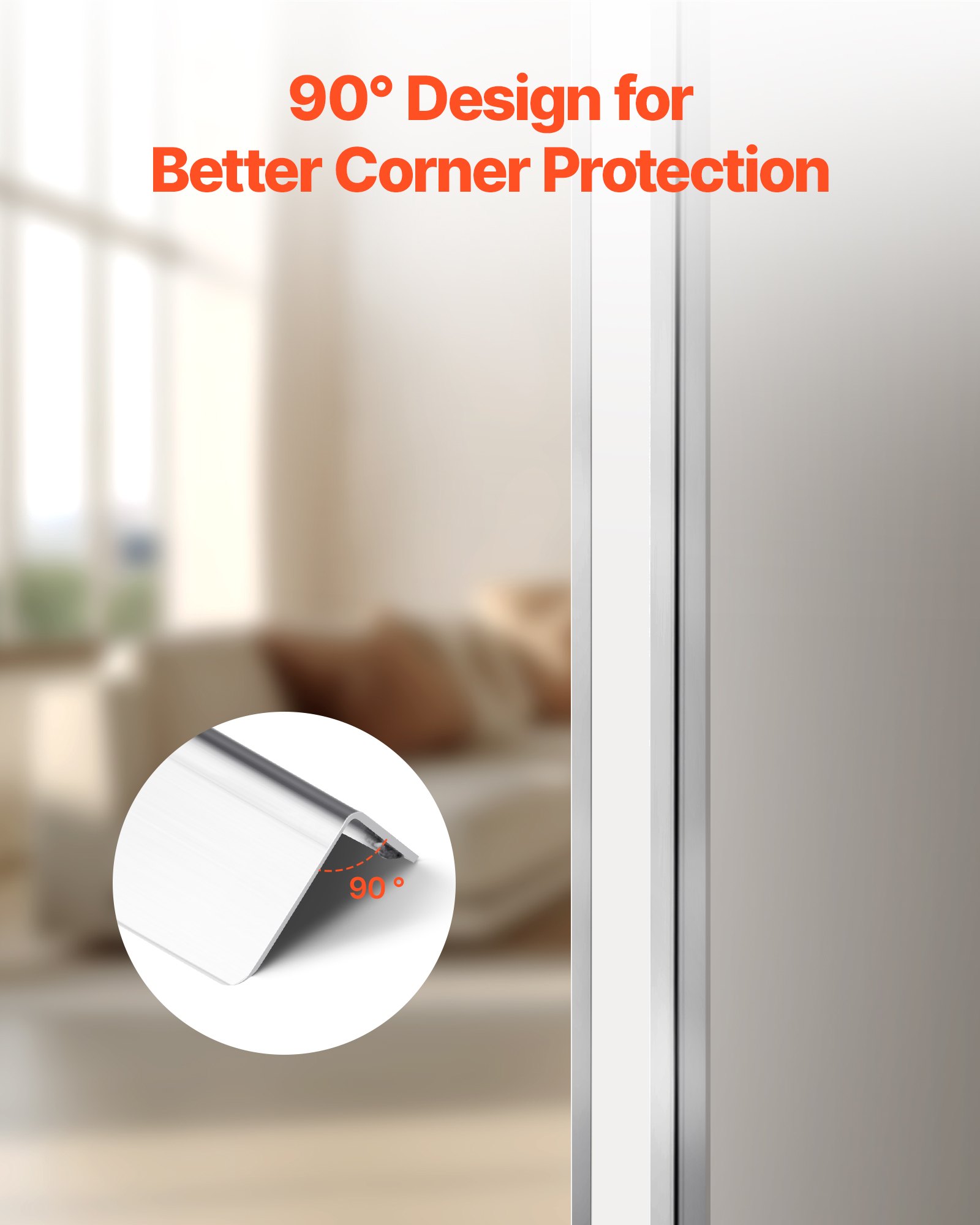 VEVOR Metal Wall Corner Guards – 10-Pack, 1x1x48 in, 304 SS