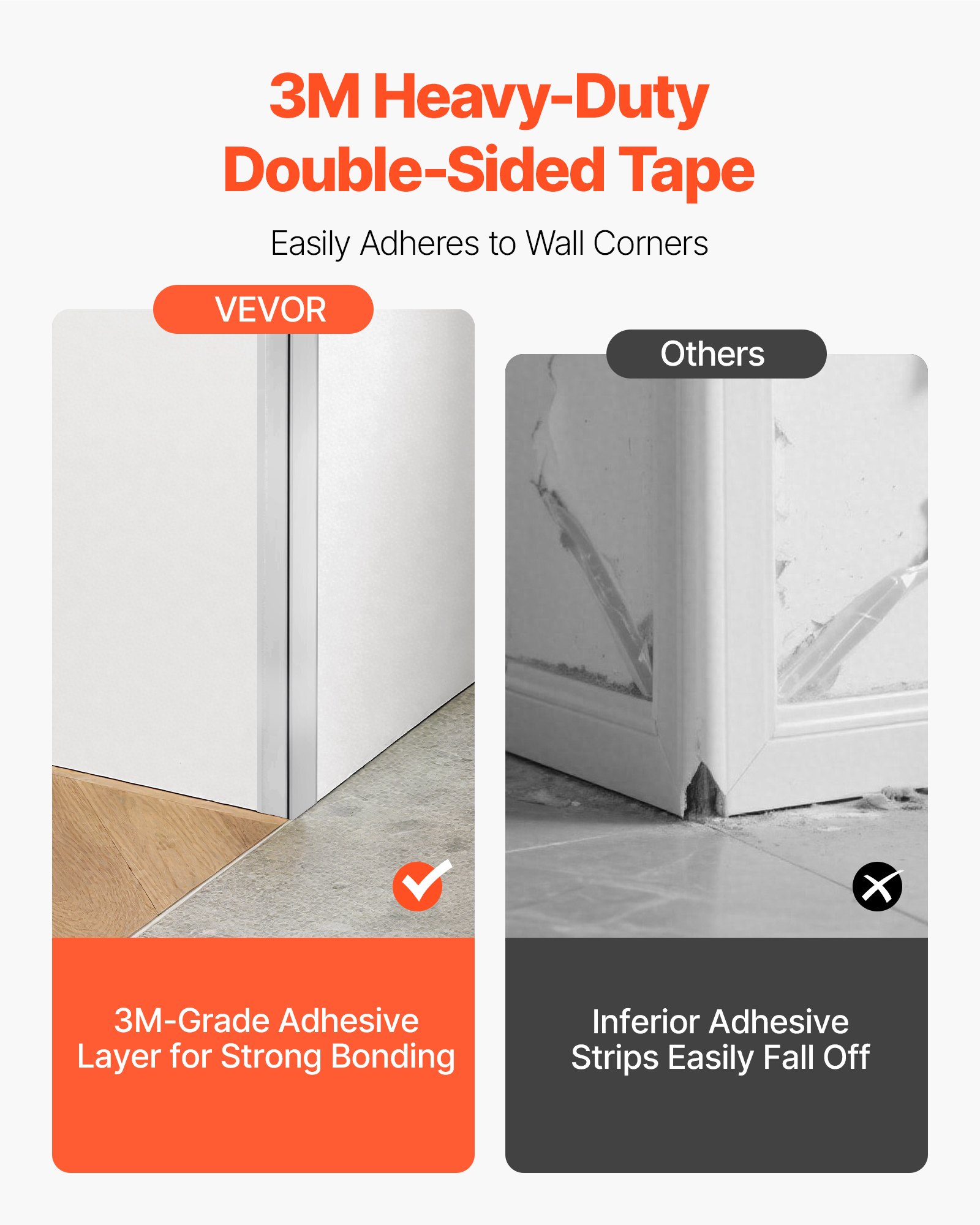 Building Corner Protection VEVOR Corner Protector Aluminium – 2x2x48 Inch, 12 Pack