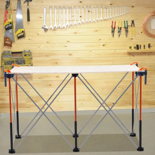 Portable Folding Workstand 4.16 x 2.18ft Collapsible Work Stand 2500lbs ...