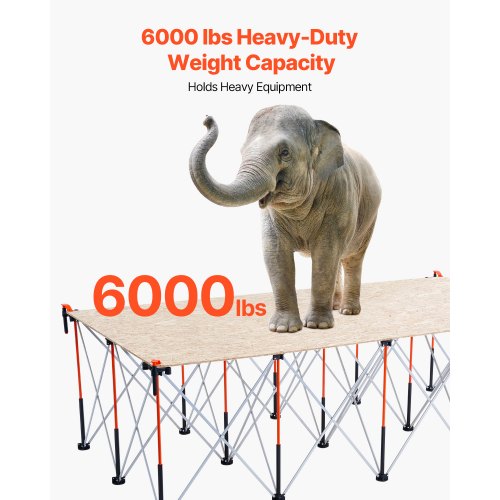 Portable Folding Workstand 8.05 x 4.13ft Collapsible Work Stand 6000lbs ...