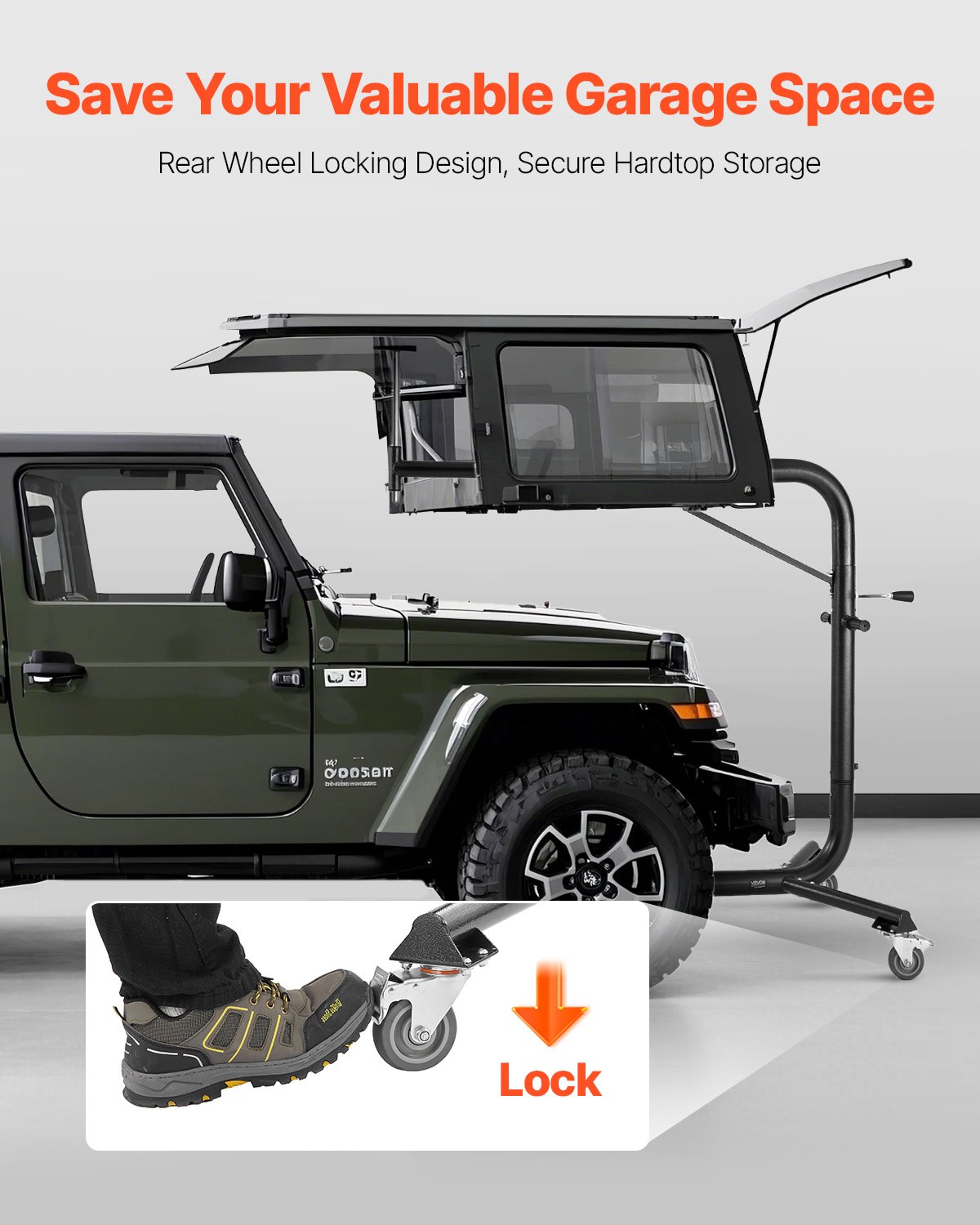 VEVOR Hard Top Remover Lift, 200 lbs, Jeep Hardtop Removal and Storage ...
