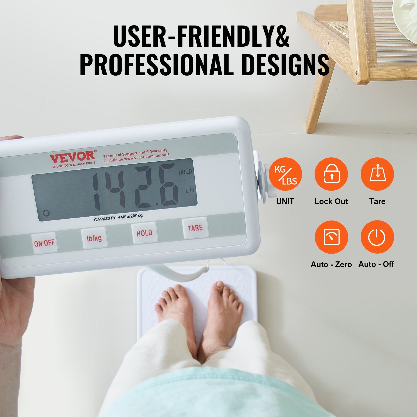 Vevor Windows Scale VEVOR Portable Medical Scale Professional Digital Physician Weight ...
