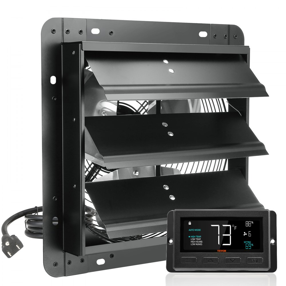 Window Exhaust Fan VEVOR Wall-Mounted Aluminum Shutter Exhaust Fan - Foto 5