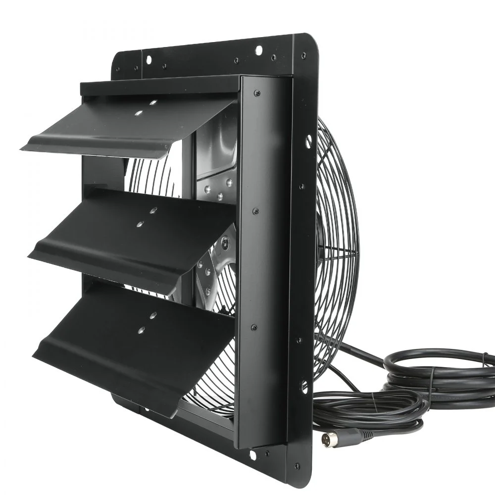 VEVOR Shutter Exhaust Fan, 356 mm with Temperature Humidity Controller ...