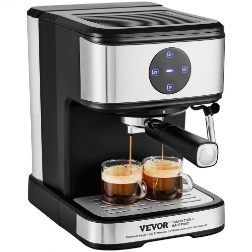 VEVOR 15 Bar Coffee Espresso Maker with Milk Frother Steam Wand