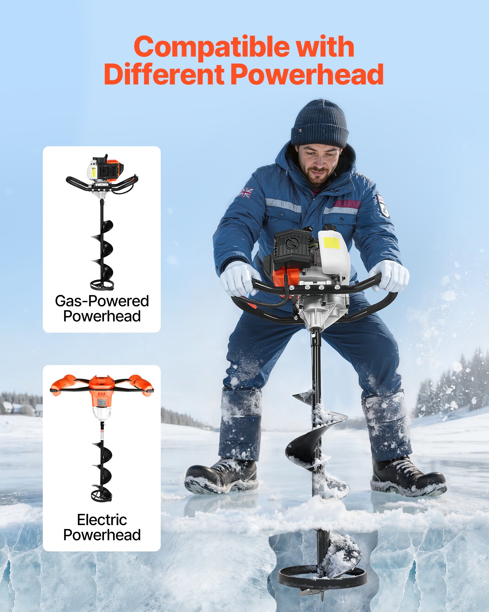 VEVOR Ice Auger Drill Bit – 8