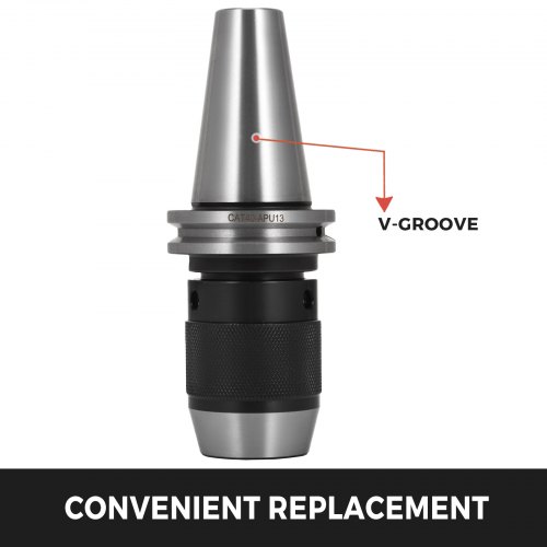 VEVOR Integrated CAT40 Collet Chuck Keyless Drill Chuck 1/2 inch