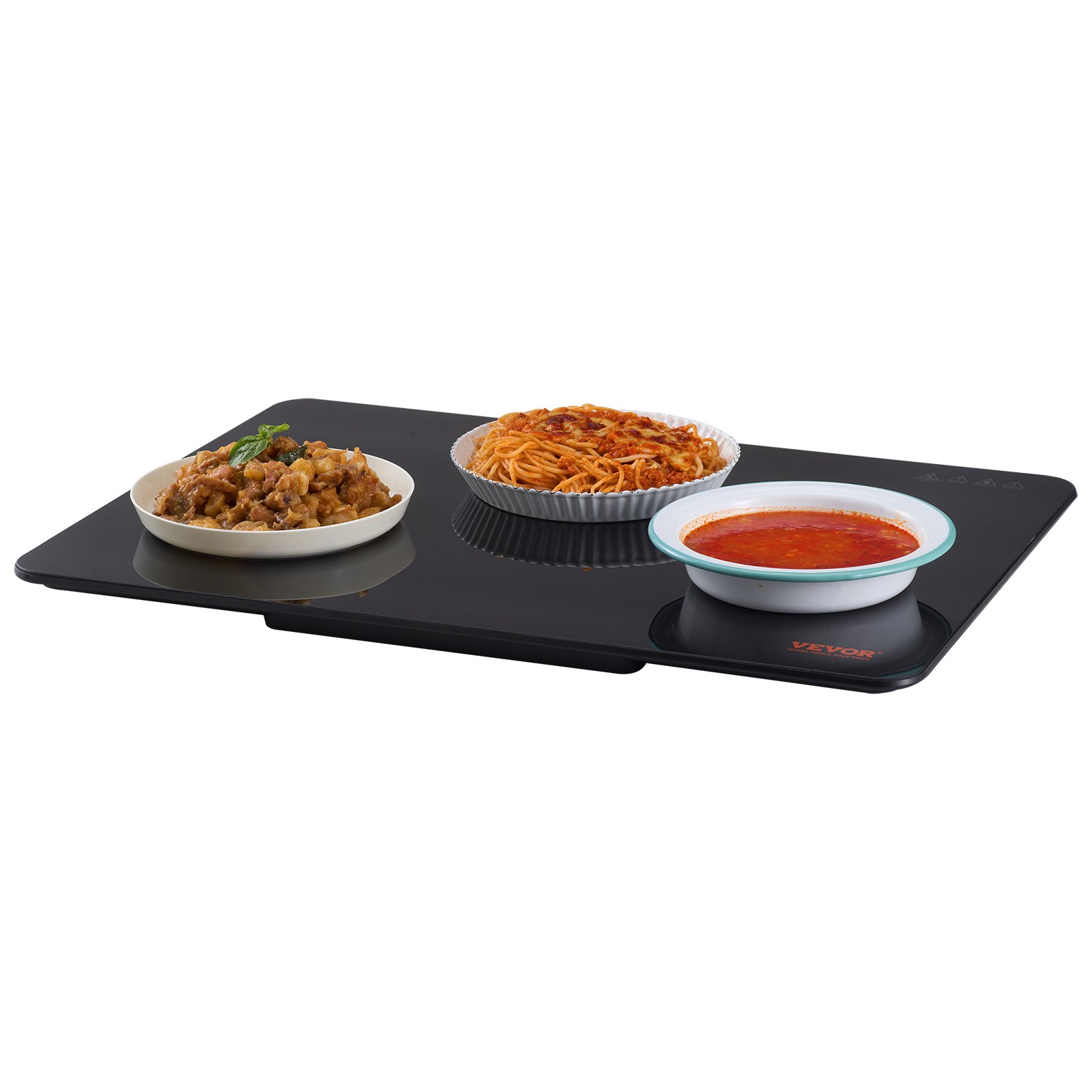 VEVOR Electric Warming Tray, 16.5" x 23.6" Portable Tempered Glass