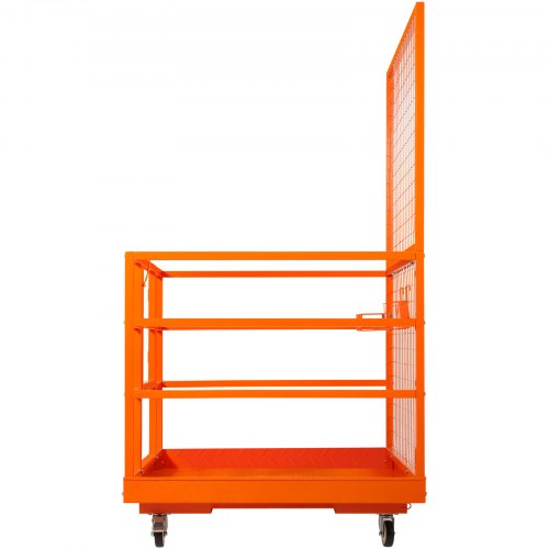VEVOR Forklift Safety Cage Work Platform 43X45in 1400lbs w/ Wheels for ...