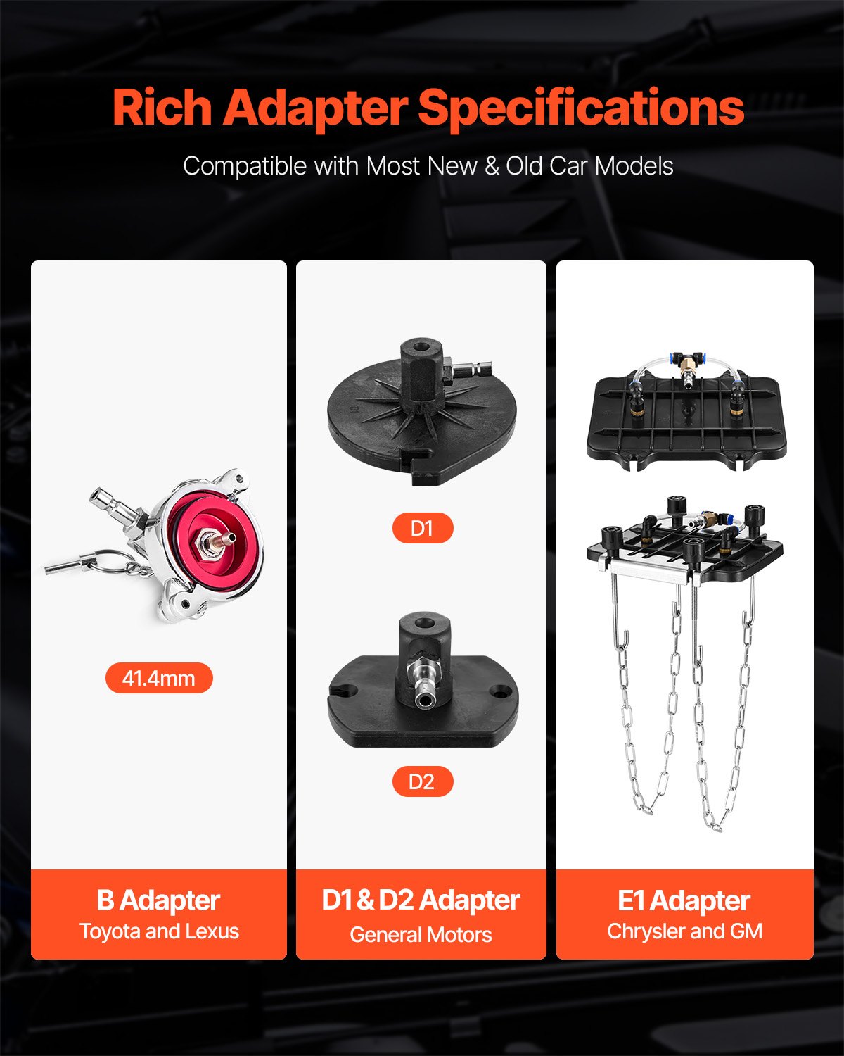 VEVOR Brake Fluid Bleeder Kit — 12 Adapters & Carry Case