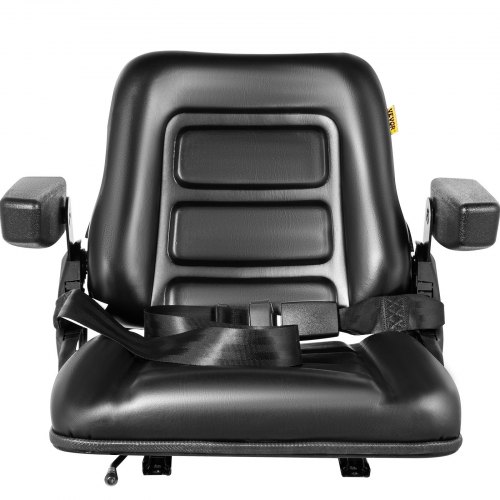 VEVOR Universal Forklift Seat Black PVC Tractor Seat 6