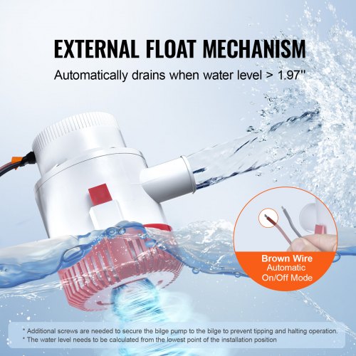 VEVOR Bilge Pump, 3000GPH 12V Automatic Submersible Boat VEVOR Bilge Pump, 3000GPH 12V Automatic Submersible Boat