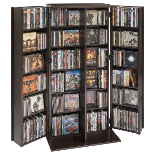 VEVOR Media Storage Cabinet, 6-Tier DVD Shelf Organizer, 24.02 x