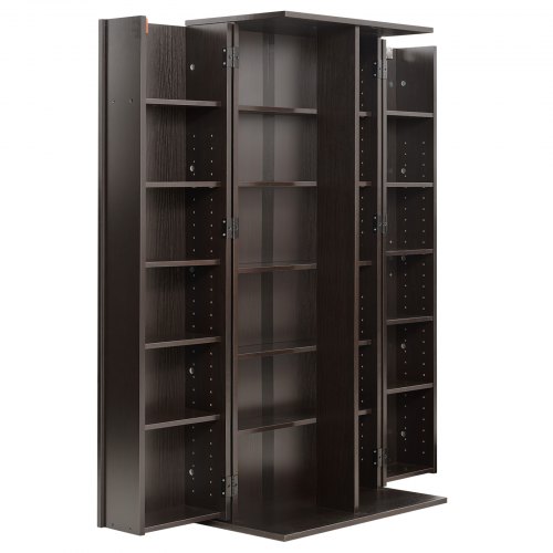 VEVOR Media Storage Cabinet, 6-Tier DVD Shelf Organizer, 24.02 x