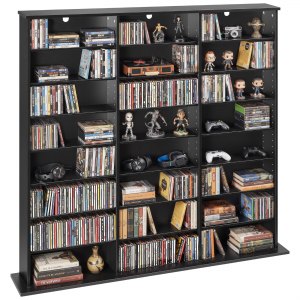 VEVOR Media Storage Cabinet, 8-Tier DVD Shelf Organizer, 55.91 x