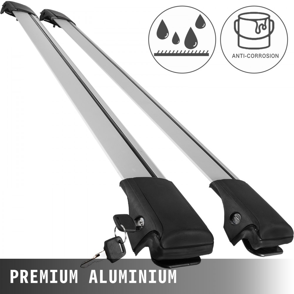VEVOR Aluminum Roof Rack 165LBS Roof Top Cross Bar Set Locable Roof Rack Crossbar luggage