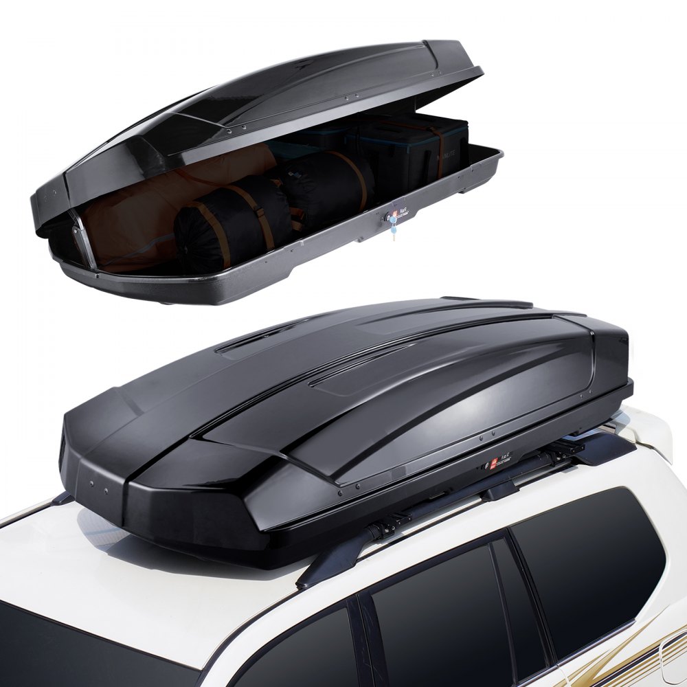 VEVOR Rooftop Cargo Carrier 18 Cubic Feet Luggage Storage Box ABS for