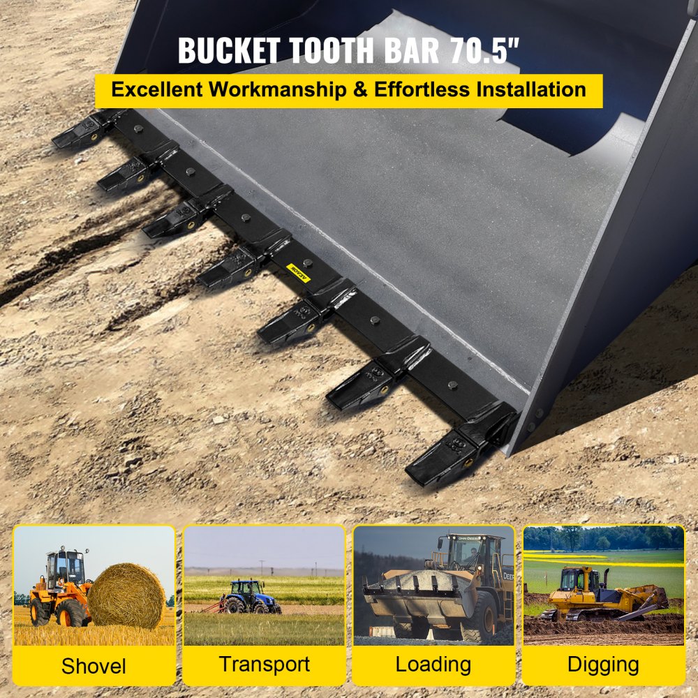 Bucket Tooth Storage Rack VEVOR Bucket Tooth Bar 72