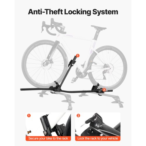 Roof Top Bike Rack Heavy Duty Car Bicycle Upright Mount Rack with Lock ...