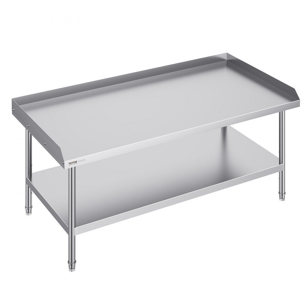 VEVOR Stainless Steel Work Table, 30 x 60 x 26 Inch Commercial Food ...